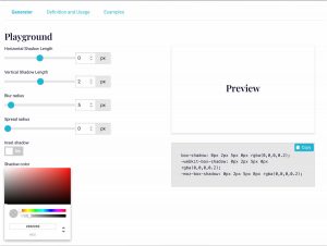 Box Shadow CSS free online generator