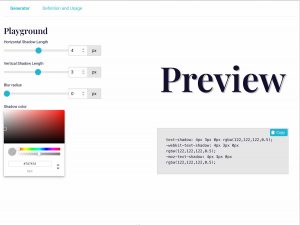 Text Shadow CSS free online generator